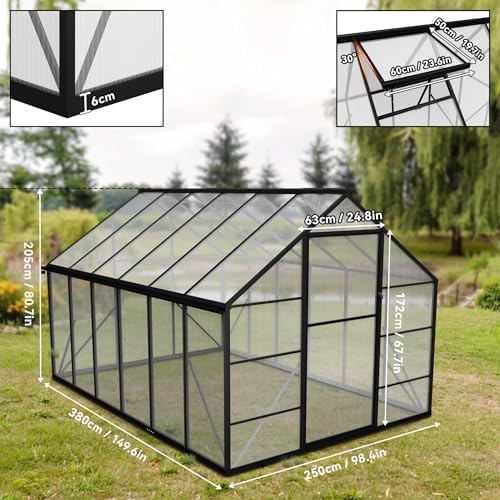 Erdvus aliuminio šiltnamis