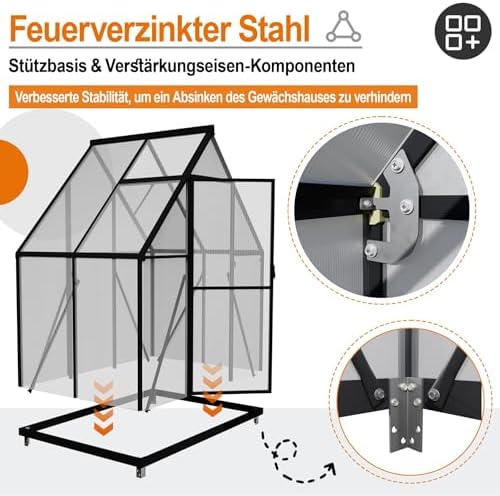 Kompaktiškas aliuminio šiltnamis