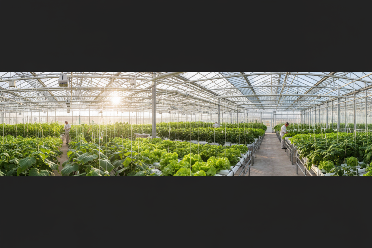 generate image  for my image bunner with small height the theme is 
premium greenhouses