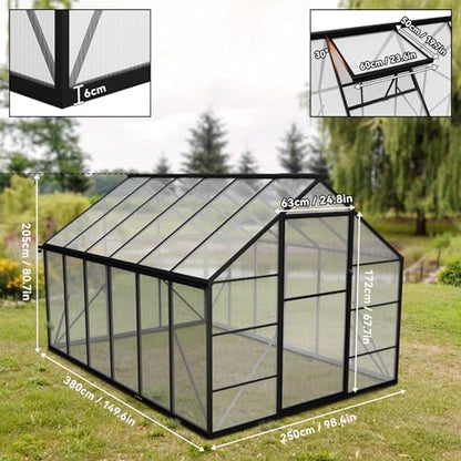 Erdvus aliuminio šiltnamis