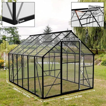 Didelis polikarbonato šiltnamis