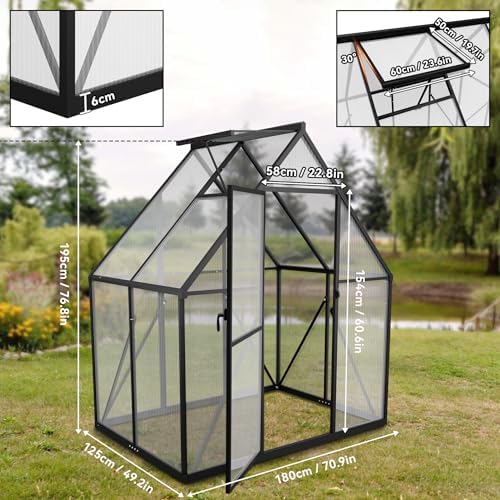 Kompaktiškas aliuminio šiltnamis