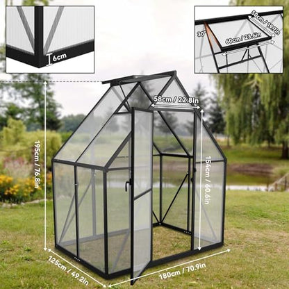 Kompaktiškas aliuminio šiltnamis