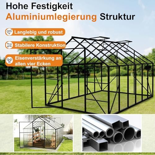 Erdvus aliuminio šiltnamis