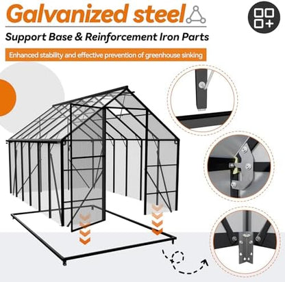 Didelis polikarbonato šiltnamis